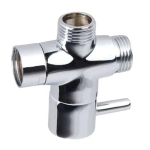 3 Way T-Adapter Diverter Valve for Shower Head Arm Mount Splitter Switch - Picture 1 of 4