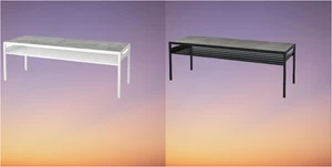 New NYBODA Coffee table w reversible table top,dark&Light grey 120x40x40 cm IKEA