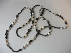 Beautiful Pearl Chain (Pearl Necklaces) ,Two Colored, 120cm - Picture 1 of 5