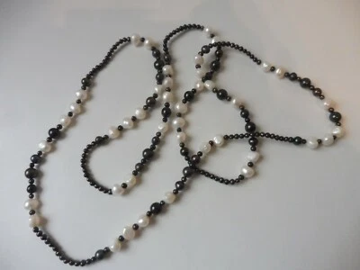 Beautiful Pearl Chain (Pearl Necklaces) ,Two Colored, 120cm - Image 1 of 4