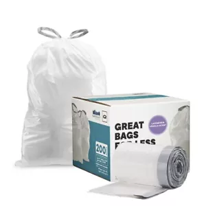 Plasticplace Scented Trash Bags Compatible with simplehuman Code Q, 200 Count - Picture 1 of 8