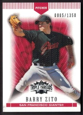 2007 Topps Triple Threads - [Base] #2 Barry Zito #/1,350 - Image 1 of 2