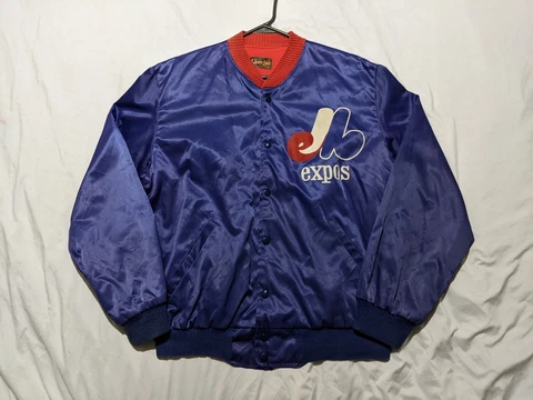 Vintage Lonn-Jac Jacket MLB Montreal Expos XL Starter Chalkline Ultra Rare EUC Cover