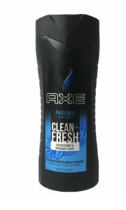 2x Axe Phoenix Clean Fresh Body Wash Crushed Mint And Rosemary Scent 16oz - Picture 1 of 2