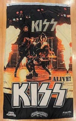 ACE FREHLEY GIANT KISS ALIVE! 1975 DETROIT RC 3X5 FLAG BANNER NEW *L@@K* - Image 1 of 4
