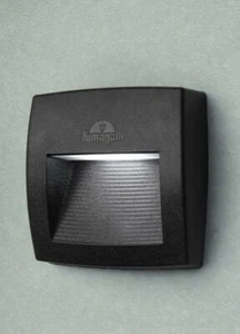 Fumagalli 3W Modern Surface LED Wall Lamp Light Indoor and Outdoor Black/Grey - Picture 1 of 4
