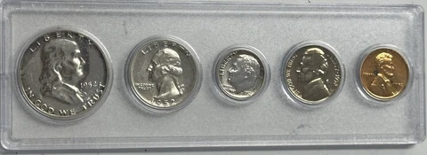 Nice Set!! | 1952 Silver Proof Set SPOTTED PENNY Cover