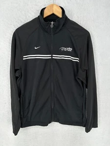 Nike Rio Track Jacket Mens Large Athletes in Action Black Striped Full Zip - Picture 1 of 15