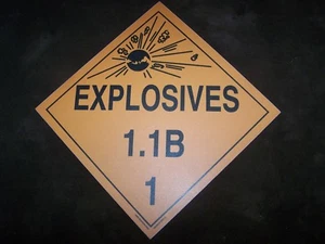 Nuevo Letrero de Explosivos Plástico Grueso para Exterior 10.75" x 10.75" - Imagen 1 de 2