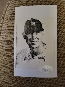 Bill Dickey New York Yankees Autographed 3 1/2x2 3/4 Photo JSA Certified - Picture 1 of 3
