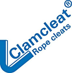 CLAMCLEAT Side Entry Rope Cleat M4 Silver Starboard for 3-6mm Ropes