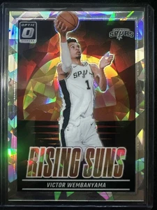 2024-25 Donruss Optic Prizm Victor Wembanyama Rising Suns Cracked Ice #/25 Spurs - Bild 1 von 6