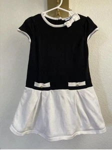 Janie & Jack Classic Preppy Black and White Dress Size 4 - Picture 1 of 5