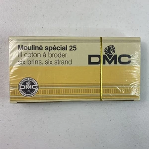 Vintage DMC 24 Skeins Box Mouline Special 25 Thread Floss 351 Coral Sealed New - Picture 1 of 7