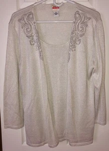 Ruby Rd. Favorites silber verziertes Pullover-Set, Größe Medium - Bild 1 von 6