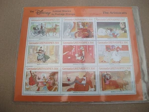 Hoja de estampillas coleccionables de Granada - Disney Los Aristocatos + certificado numerado - Imagen 1 de 2