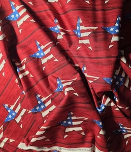 Moda - America the Beautiful - Barnwood Red Quilting Fabric With Stars 🌟 - Picture 1 of 3