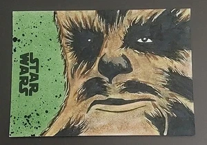 2017 Topps Star Wars: Gli Ultimi Jedi Chewbacca Sketch Art Card di Trent Westbrook - Foto 1 di 2