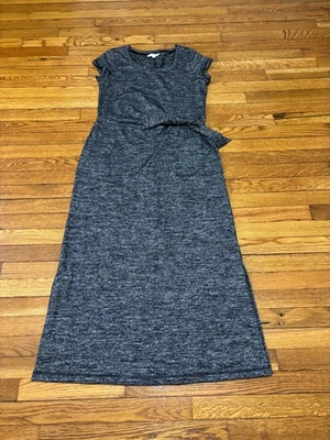 T By Talbots Dress Womens M Short Sleeve Scoop Neck Stretch Heathered Pockets - Image 1 of 4