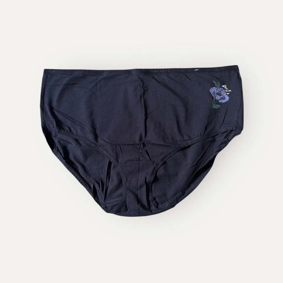 Braguita Lane Bryant Cacique Algodón Pierna Alta 18/20 Stella Floral Azul Marino Foto 1 de 1