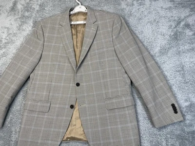 Blazer Peter Millar Para Hombres 44R Marrón Lana Glen Cuadros Pata de Gallo Deportivo Abrigo Chaqueta Foto 1 de 4