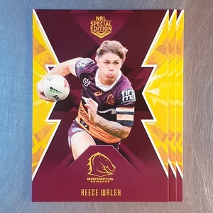 Juego de equipo base Best & Less 2025 NRL (3 cartas) **Reece Walsh Brisbane Broncos - Imagen 1 de 3