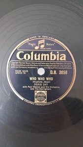 Doris Day 10" 78rpm Columbia DB3058 A Guy is a Guy / Who Who Who - Picture 1 of 14