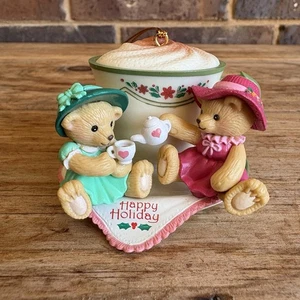 Mistletoe Magic Lustre Fame LTD. 1996 HAPPY HOLIDAY Bears Tea Party - Picture 1 of 10