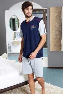 Pigiama uomo corto in cotone Navigare 141300 - Picture 1 of 2