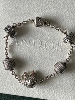Pandora Armband 5 Clip 17,5cm Clip Pave Disney - Bild 1 von 4