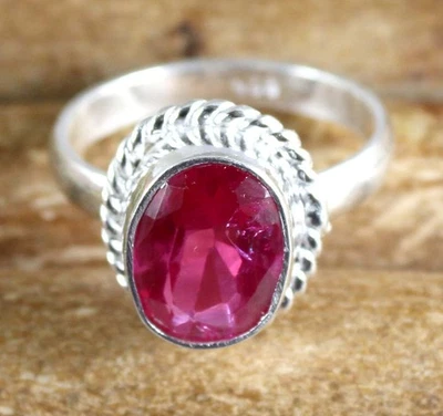 8.10 CT Naturale Padparadscha Zaffiro Rosa 10 X 7 MM Ovale Gems Certificato Ring - Immagine 1 di 4