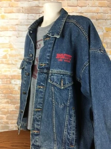 Giacca denim vintage anni 90 Boomtown Las Vegas Casino Butterfield taglia XXL N10 - Foto 1 di 12