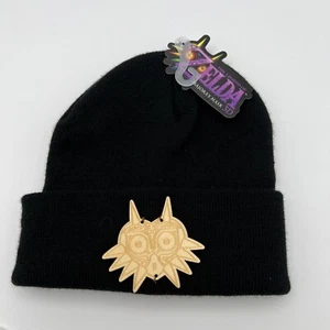 Official Nintendo Zelda Majoras Mask 3D Beanie Skull Cap Hat Black NEW NWT - Picture 1 of 2