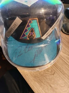 Travis Lee & Matt Williams Signed AZ Diamondbacks Baseball cap - w/COA - Picture 1 of 2