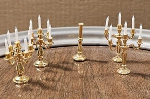 5pcs Miniature Candle Holders Dollhouse Accessories - Picture 1 of 4