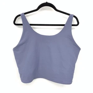 Old Navy Active Women Size 2X Sports Bra Top Blue Longline Powersoft Go Dry - Picture 1 of 8