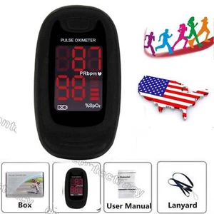 Oxímetro de pulso de punta de dedo LED frecuencia cardíaca, medidor de oxígeno en sangre, sensor de O2, bolsa blanda, FDA - Imagen 1 de 12