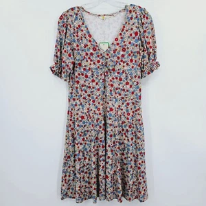 Vestido Jersey Boden Cuello en V 4 Riviera Azul Floret Racimo Ditsy Bolsillos Florales Nuevo - Imagen 1 de 14