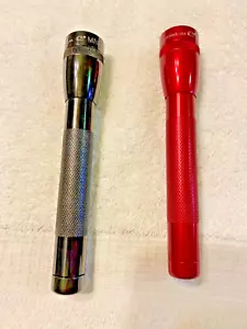 Maglite AA set of 2, 1 ea red and black new. no packaging - Picture 1 of 2