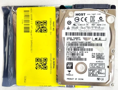 HGST 678934-002 -SM HDD 320GB 2.5" HIT JAGUAR C7 SATA6G EC1 HARDDRIVE NEW. - Image 1 of 3