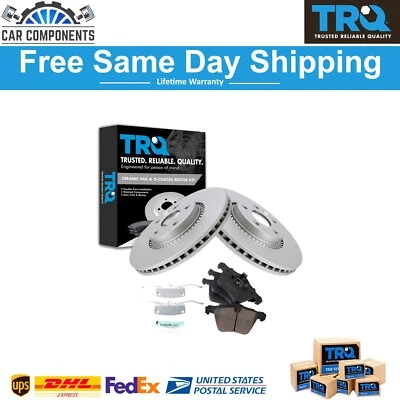 TRQ Novo Conjunto de Pastilhas de Freio Dianteiro e Rotor para 2007-2018 Volvo S60 XC70 - Imagem 1 de 4