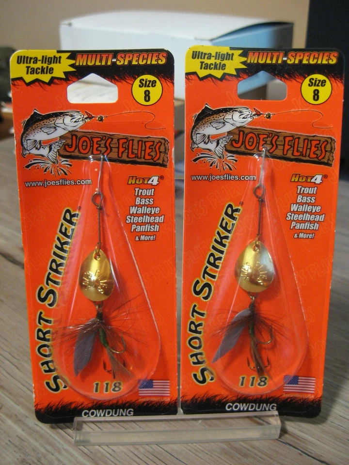 Joe's Flies Fishing Spinner Lure Short Striker Size 8 Cowdung Fly 118