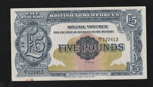 British Armed Forces 5 Pounds P M23 1948 1958 2nd Series England UK Military - Picture 1 of 2