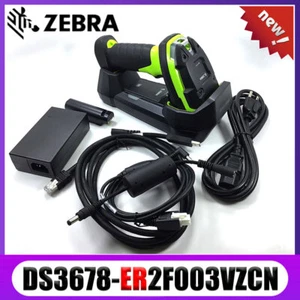 Zebra DS3678-ER2F003VZCN Wireless Bluetooth 2D Barcode Scanner USB Kabel + Wiege - Bild 1 von 9