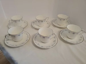 Royal Doulton China England "Angelique" H4997 SET OF 6 CUPS & SAUCERS - Picture 1 of 5