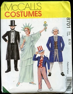 Disfraces patrióticos - Liberty, Tío Sam, Washington+ - Talla infantil 8-10 - NUEVO - Imagen 1 de 3