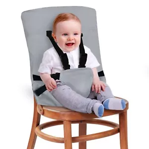 Portable Cloth High Chair By Baby Pick- Foldable For Cool Grey - Picture 1 of 7