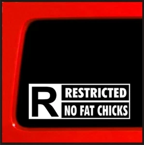 Sticker Connection | No Fat Chicks Car Will Scrape | Bumper Decal for Car JDM - Picture 1 of 7
