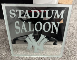 New York Yankees Stadium Saloon Mirror 12 X 12 Inches Brand New - FREE SHIPPING - Picture 1 of 2