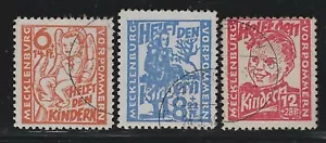 1945 GDR Russian Occupation Mecklenburg Sc #12NB10-12 - Child Welfare Set - Used - Picture 1 of 2